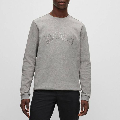 Grey Salbo Cotton Blend Sweatshirt - BOSS - Modalova