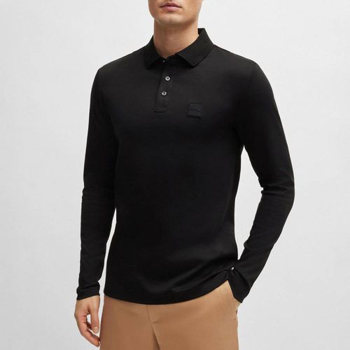 Black Pado Cotton Polo Shirt - BOSS - Modalova