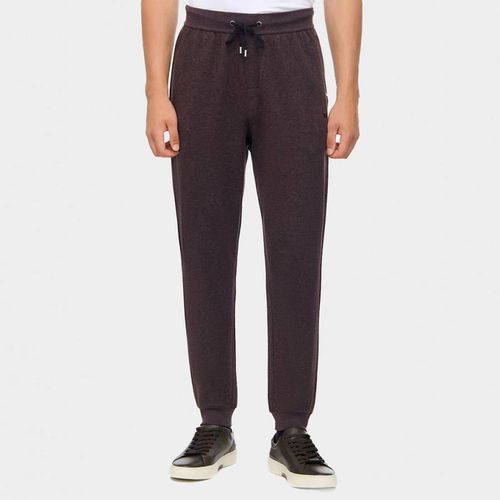 Dark Cotton Wool Blend Joggers - BOSS - Modalova