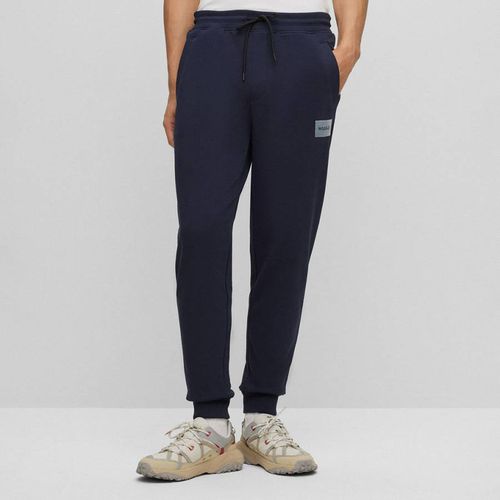 Navy Bermuda Cotton Joggers - HUGO - Modalova