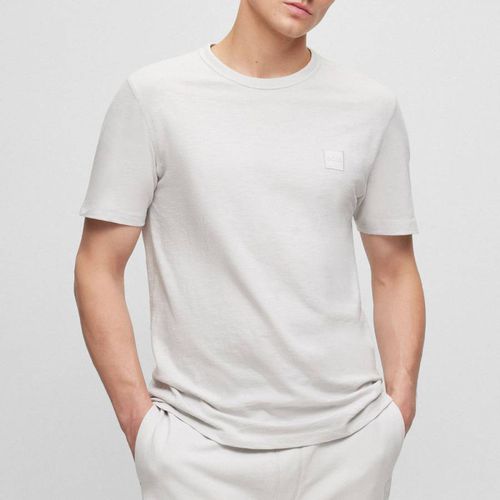 Light Grey Tegood Cotton T-Shirt - BOSS - Modalova