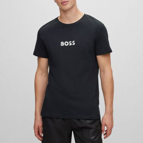 Black Cotton T-Shirt - BOSS - Modalova