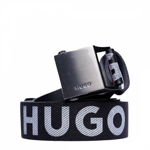 Black Buckle Leather Belt - HUGO - Modalova