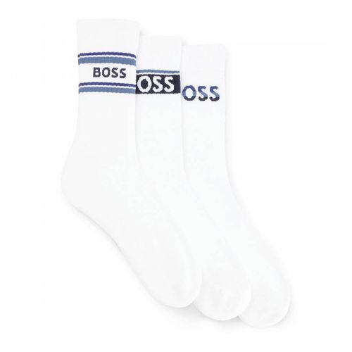 White 3-Pack Cotton Blend Socks - BOSS - Modalova