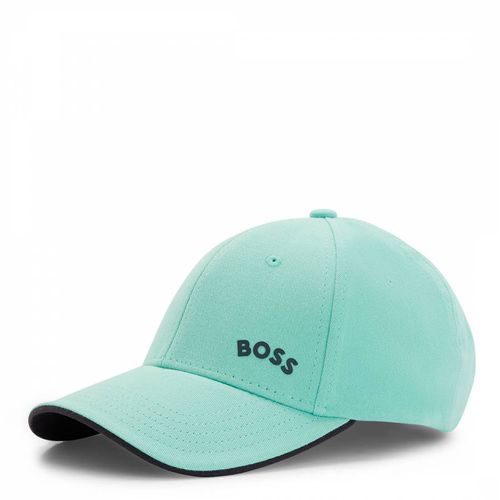 Turquoise Bold Cotton Cap - BOSS - Modalova