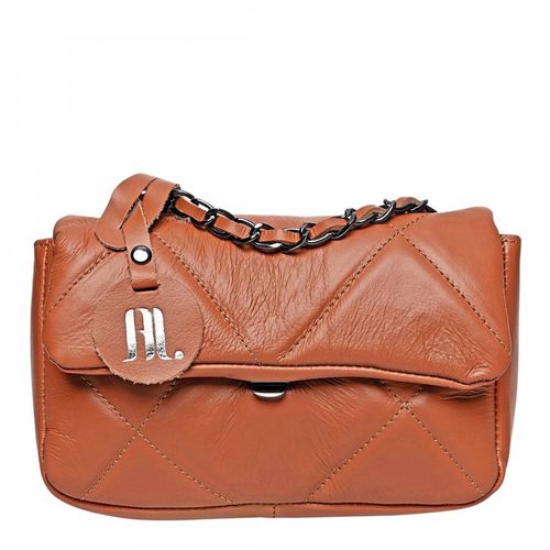 Brown Leather Top Handle Bag - Anna Luchini - Modalova