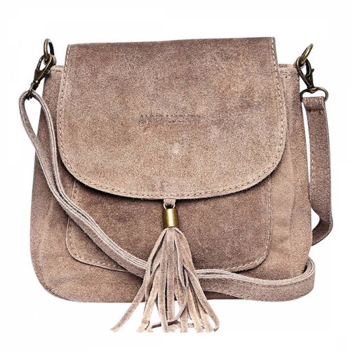 Brown Leather Top Handle Bag - Anna Luchini - Modalova