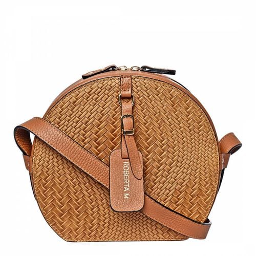 Brown Italian Leather Shoulder Bag - Roberta M - Modalova