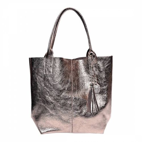 Bronze Leather Tote Bag - Roberta M - Modalova
