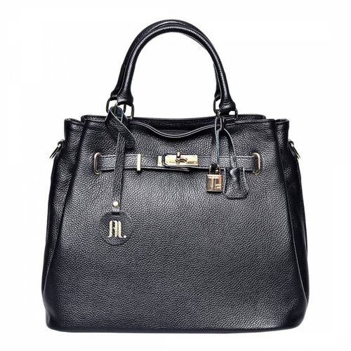 Black Leather Handbag - Anna Luchini - Modalova