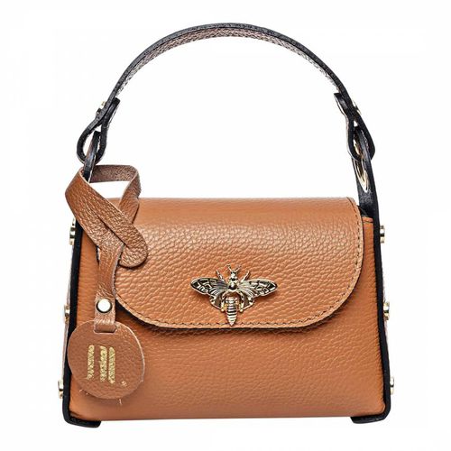 Brown Leather Top Handle Bag - Anna Luchini - Modalova