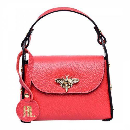 Red Leather Top Handle Bag - Anna Luchini - Modalova