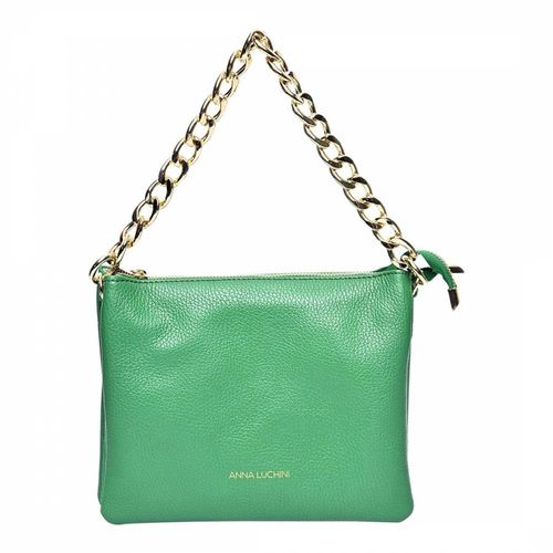Green Leather Shoulder Bag - Anna Luchini - Modalova