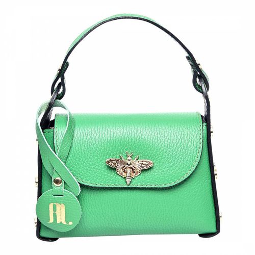 Green Leather Top Handle Bag - Anna Luchini - Modalova