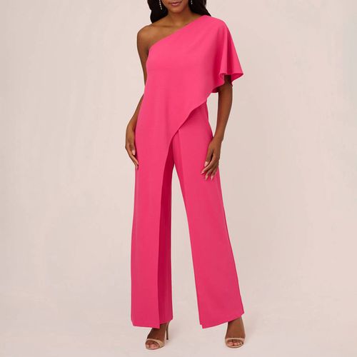 Magenta One Shoulder Jumpsuit - Adrianna Papell - Modalova