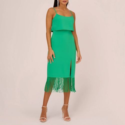 Green Crepe Midi Dress - Adrianna Papell - Modalova