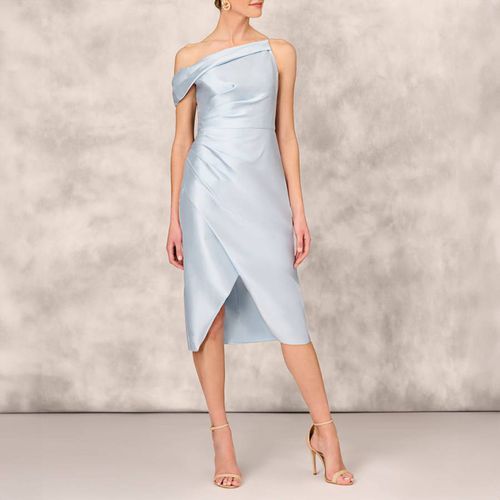 Light Blue Asymmetrical Mikado Gown - Adrianna Papell - Modalova