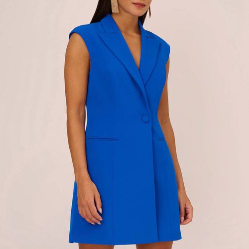 Royal Blue Sleeveless Blazer Dress - Adrianna Papell - Modalova