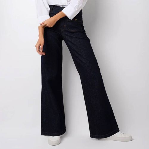 Dark Flossie Button Pocket Flared Jeans - Wyse - Modalova