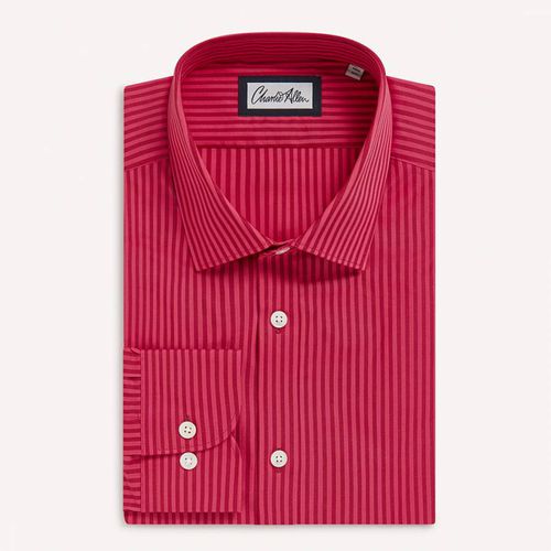 Pink Multi Stripe Regular Fit Cotton Shirt - Charlie Allen - Modalova