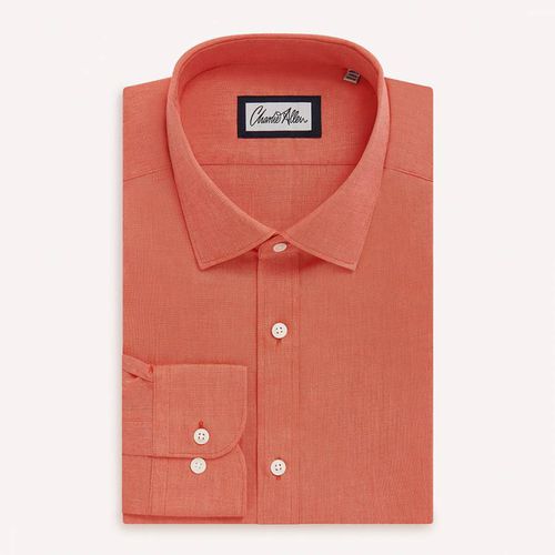 Orange Regular Fit Cotton Shirt - Charlie Allen - Modalova