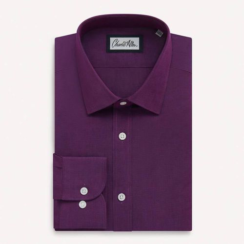 Purple Regular Fit Cotton Shirt - Charlie Allen - Modalova