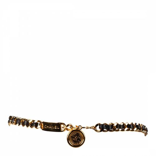 Black Medallion Belt - Vintage Chanel - Modalova