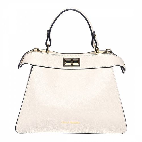 Beige Leather Shoulder Bag - Carla Ferreri - Modalova