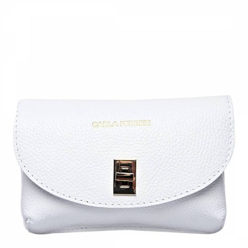 White Italian Leather Crossbody Bag - Carla Ferreri - Modalova
