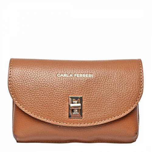 Brown Italian Leather Crossbody Bag - Carla Ferreri - Modalova