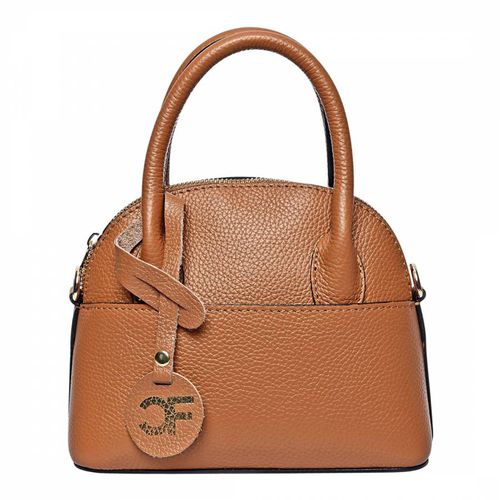 Brown Italian Leather Shoulder Bag - Carla Ferreri - Modalova