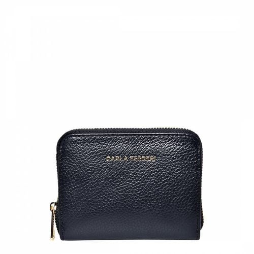 Black Leather Wallet - Carla Ferreri - Modalova