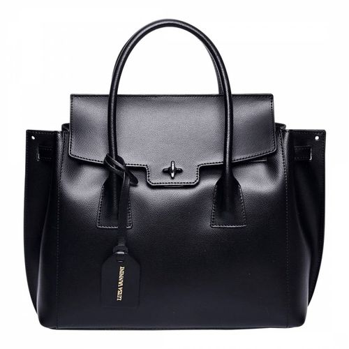 Black Leather Tote Bag - Luisa Vannini - Modalova