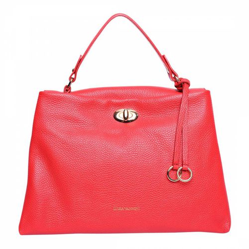 Red Italian Leather Shoulder Bag - Luisa Vannini - Modalova