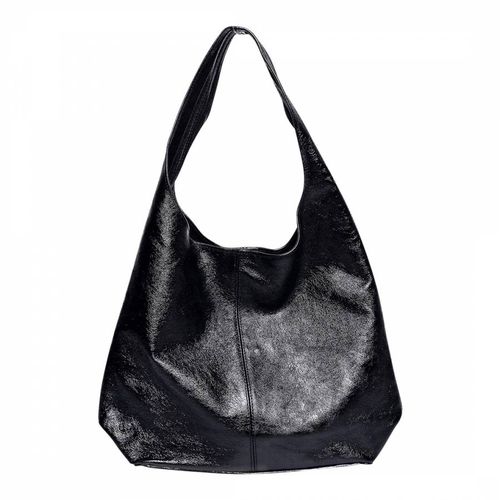 Black Leather Top Handle Bag - Luisa Vannini - Modalova