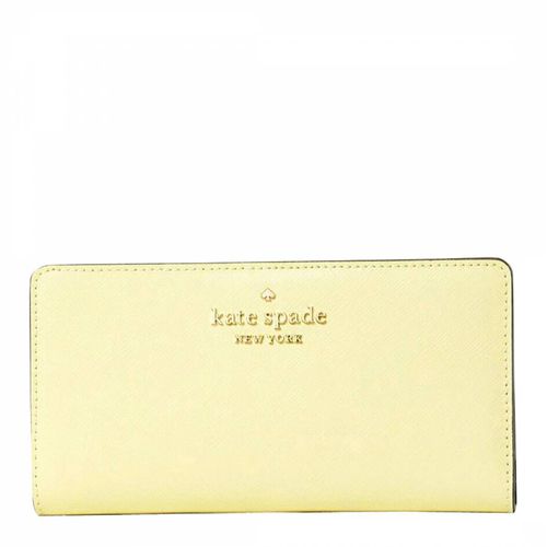 Lemon Fondont Staci Saffiano Leather Medium Compact Bifold Wallet - Kate Spade - Modalova