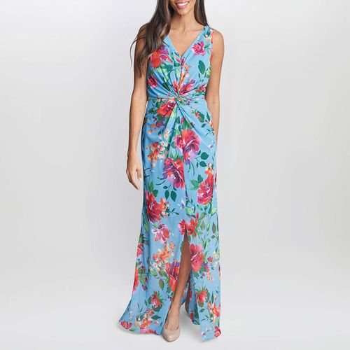 Multi Jennifer Printed Twist Bodice Maxi Dress - Gina Bacconi - Modalova