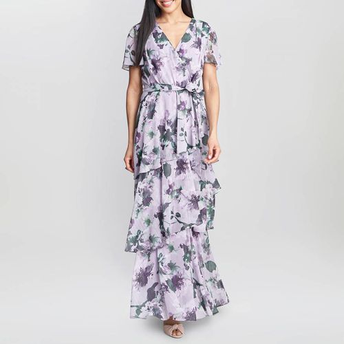 Lilac Ruby Printed Tiered Maxi Dress - Gina Bacconi - Modalova
