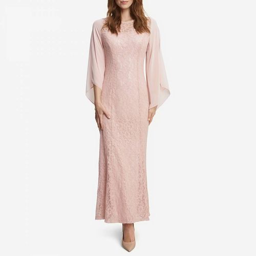 Pale Long Fit And Flare Lace Dress - Gina Bacconi - Modalova