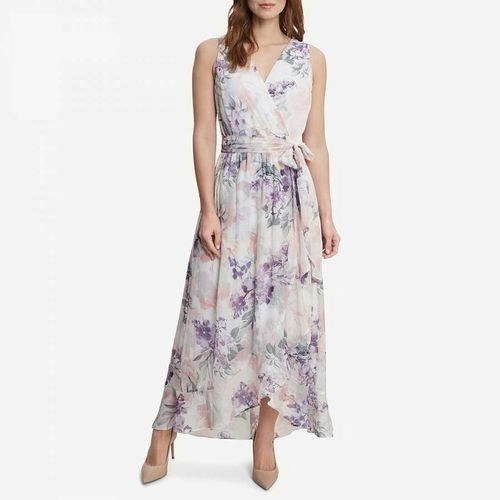 Multi Long Printed Sleeveless Dress - Gina Bacconi - Modalova