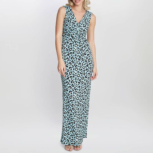 Turquoise Hudson Animal Maxi Dress - Gina Bacconi - Modalova