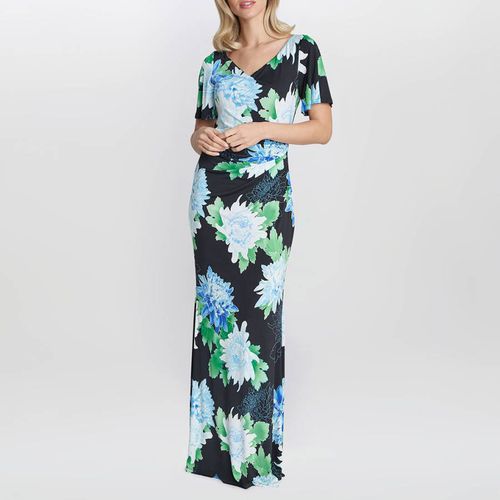 Navy/Green Jaylene Jersey Maxi Dress - Gina Bacconi - Modalova