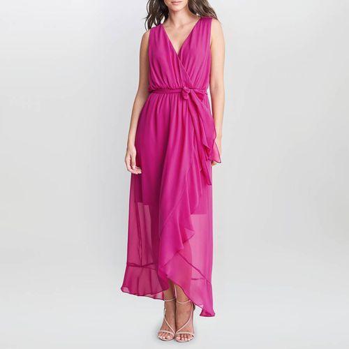 Pink Imogen Sleeveless Wrap Dress - Gina Bacconi - Modalova