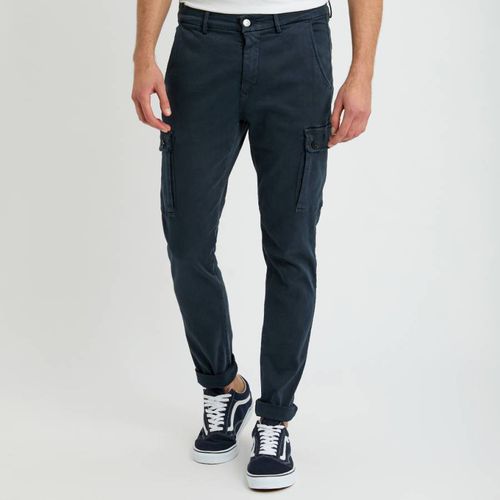 Navy Jaan Slim Hyperflex Cargo Trousers - Replay - Modalova