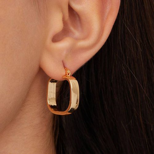 Gold Hoop Earring - Elika - Modalova