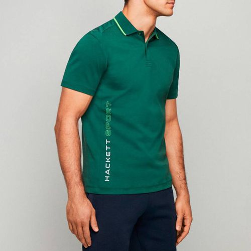 Green Side Logo Cotton Polo Shirt - Hackett London - Modalova