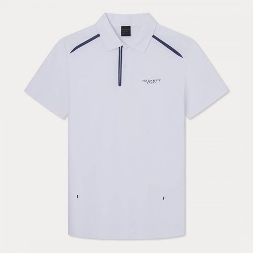 White Sport Cotton Blend Polo Shirt - Hackett London - Modalova