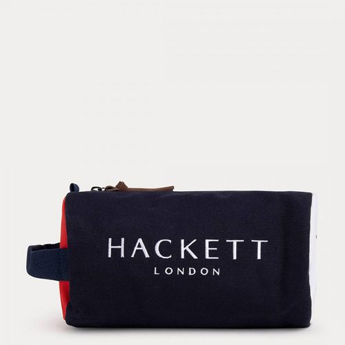 Navy/White Cotton Wash Bag - Hackett London - Modalova