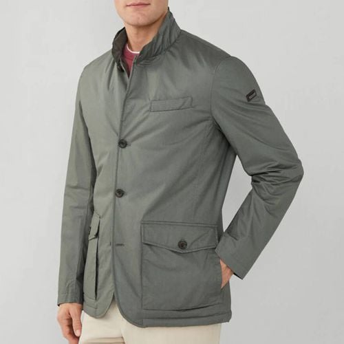 Khaki High Neck Water Repellent Blazer - Hackett London - Modalova