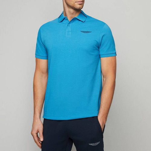 Blue AMR Cotton Polo Shirt - Hackett London - Modalova